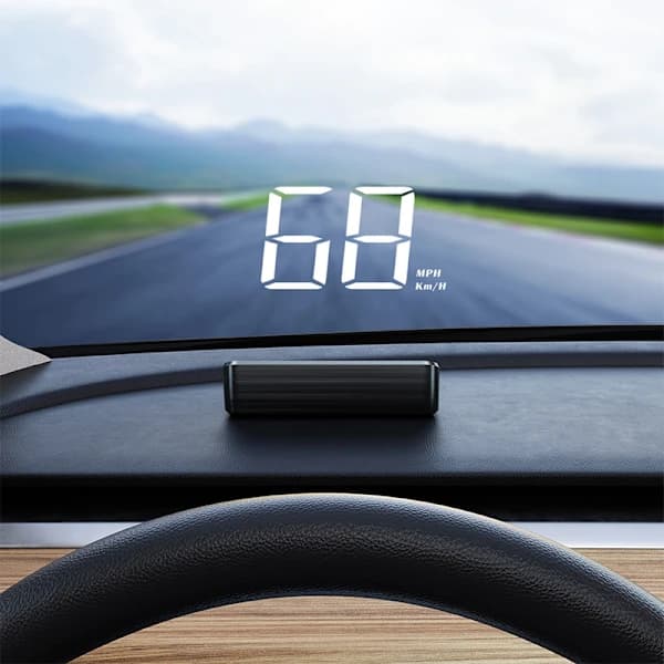 Bil speedometer HUD GPS Head Up Display Digitalt speedometer Hvit