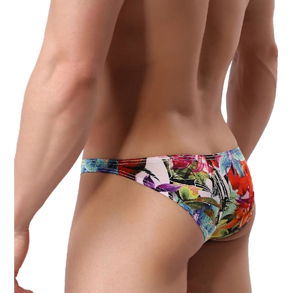 2025 Senaste Modell Herrkalsonger Sexiga Blomstertryck T-rygg G-string Kalsonger Stringtrosor Stretch S-3XL