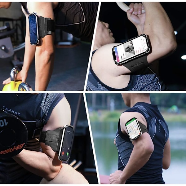 2025 Senaste Modell Löpararmband 360° Roterbart för iPhone 16/15/14/13/Pro Max/Pro/Mini/12/11/SE/Xs/XR/X/8/7/Plus, Passar Alla 4-6 tum.