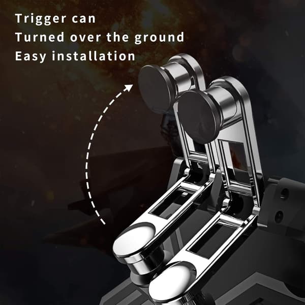 2025 Seneste Model til Mobilspilcontroller, [Opgradering] Telefoncontroller Gamepad med 6 Fingre Trigger Sensitiv Skyd og Sigt Trigger Co
