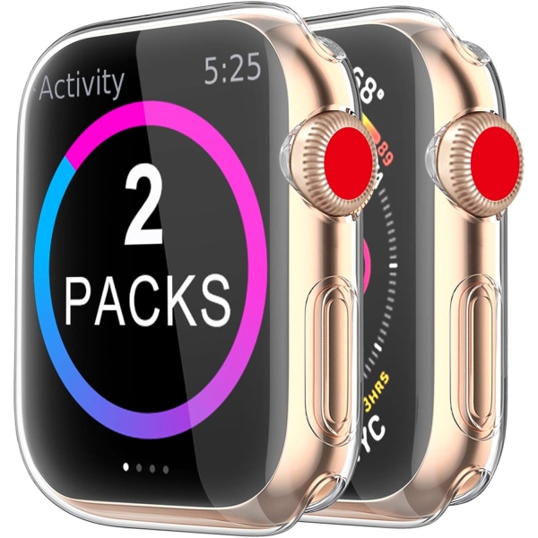 Fodral för Apple Watch Series SE 6 5 4 Skärmskydd 44mm, [2-pack]