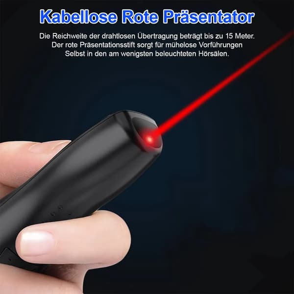 Presentasjonsfjernkontroll, trådløs presentasjonsfjernkontroll, PowerPoint-peker, USB 2,4 GHz presentasjonsfjernkontroll (kompatibel med Windows/Mac OS/Linux/Android)