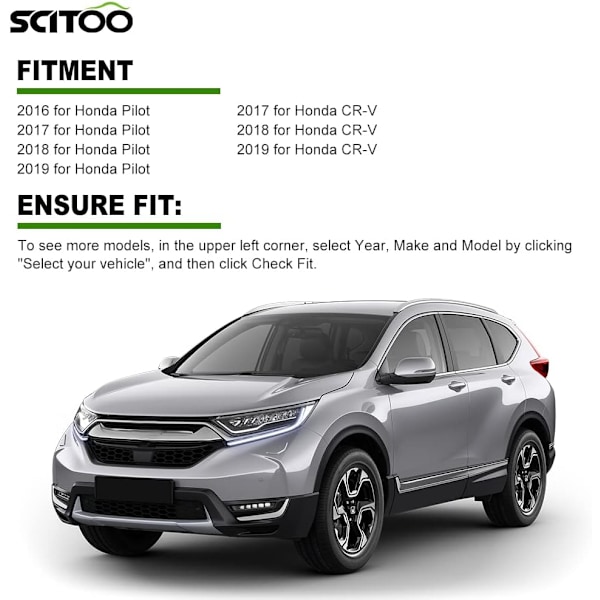 Nyckellös Fjärrkontroll Bilnyckel Ersättning för 1 X 5 Knapp Oskuren Nyckellös Funktion för Honda Pilot 2016-2019 för Honda CR-V