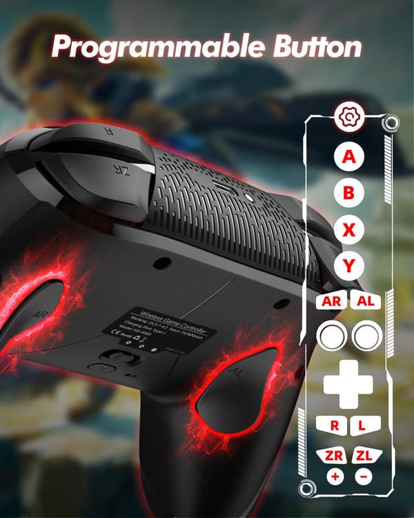 2025 Seneste Model Trådløs Switch 2 Pro Controller til Nintendo Switch 2/Switch/Lite/OLED, Bluetooth Gaming Controller til iPhone/Android/