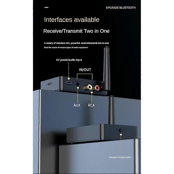 5.3 Bluetooth lydadapter AptX/HD/LL lydmottaker