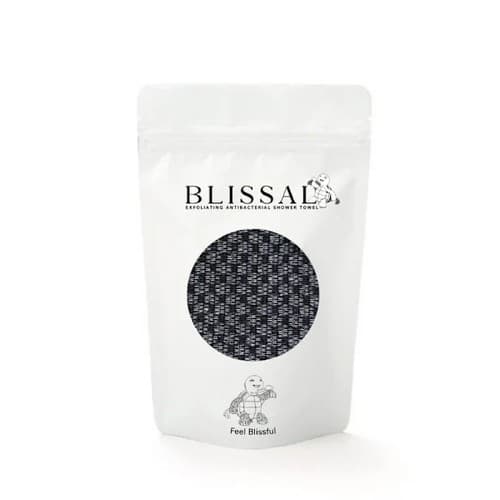 Blissal Sort Eksfolierende Badehåndklæde