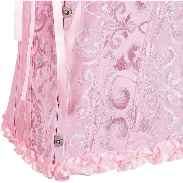 Underbyst korsetter för kvinnor Bustier Stripe Plus Size Pink S