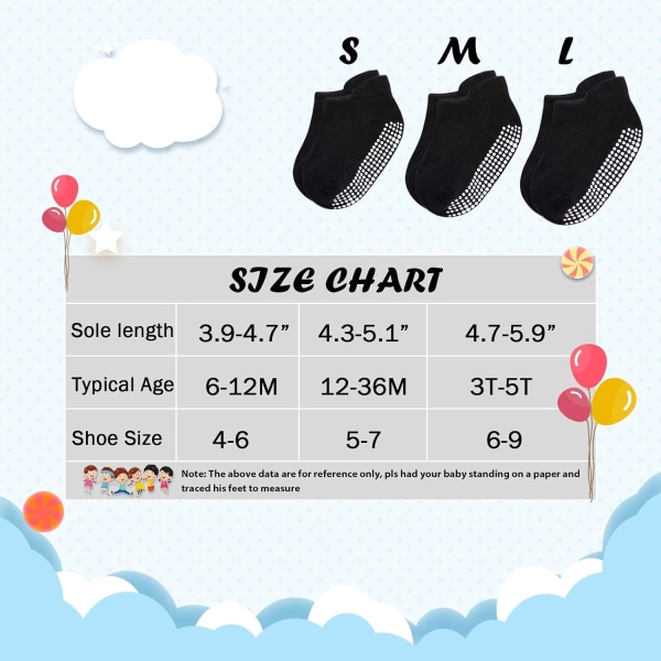 Bebisskor med halkfria grepp för småbarn, pojkar, flickor, barn 6-12 månader