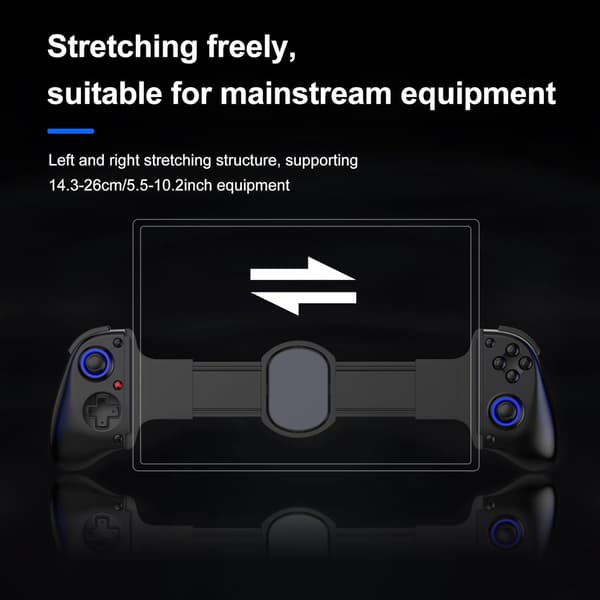 2025 Seneste Model Mobil Spilcontroller med Hall Effect Joysticks, Multi-Platform Trådløs Spilcontroller, 1500mAh, BT 5.2, Turbo/Mac