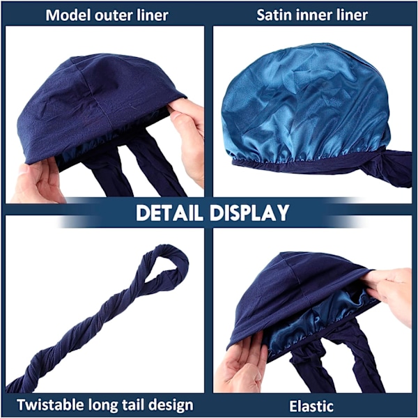 4 stycken turbaner för män Twist huvudband för män Stretch 4PCS 4