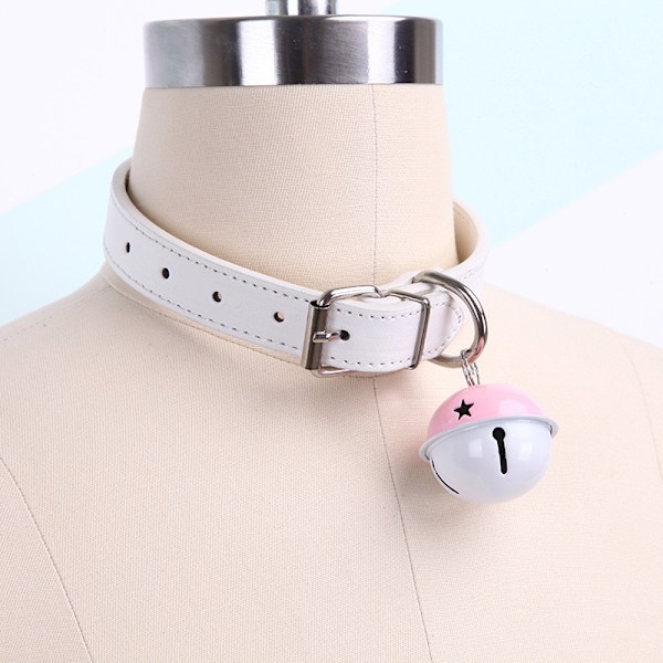 Stor Klockhalsband, Lekfullt Läderhalsband, Sexig Maid-stil