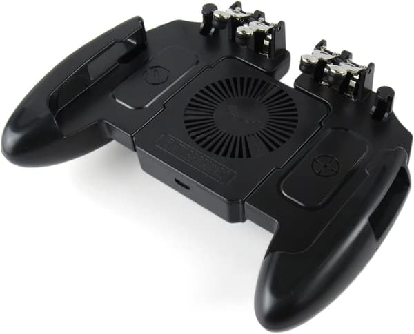 2025 Seneste Model Mobil Spilcontroller med Køleventilator/Telefonholder/Fingerærmer Joystick Til Android iPhone Mobil Spil Pad Trigger C