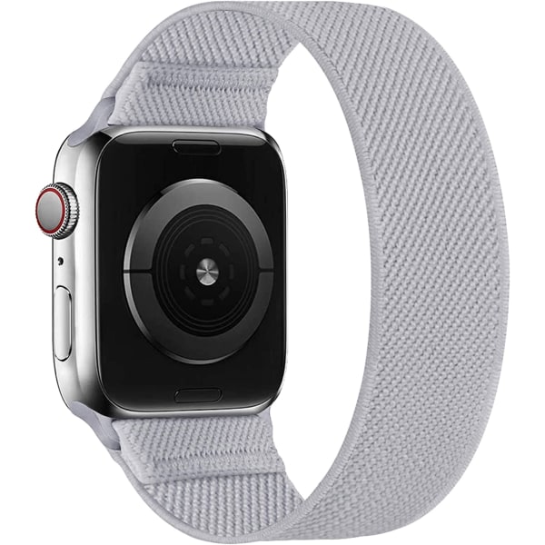 Stretchade Nylon Solo Loop-band Kompatibla med Apple Watch Storm Gray 38/40/41mm S