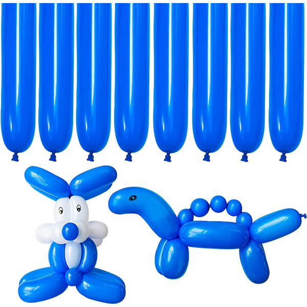 100 st blå magra förtjockningsballonger