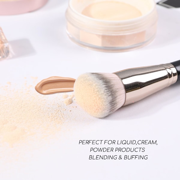 2025 Senaste Modell Foundationborste för Flytande Makeup - Mångsidig Sminkborste för Felfri Foundation- och Bronzerapplikation, Id
