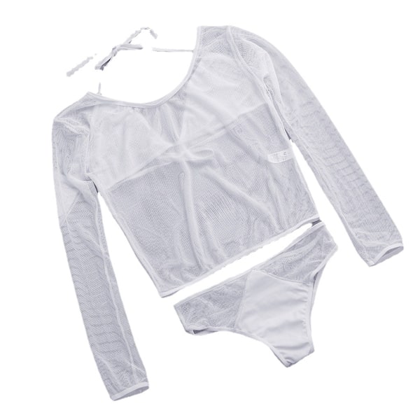 Sexiga transparenta underkläder dam pyjamas set tunn stil