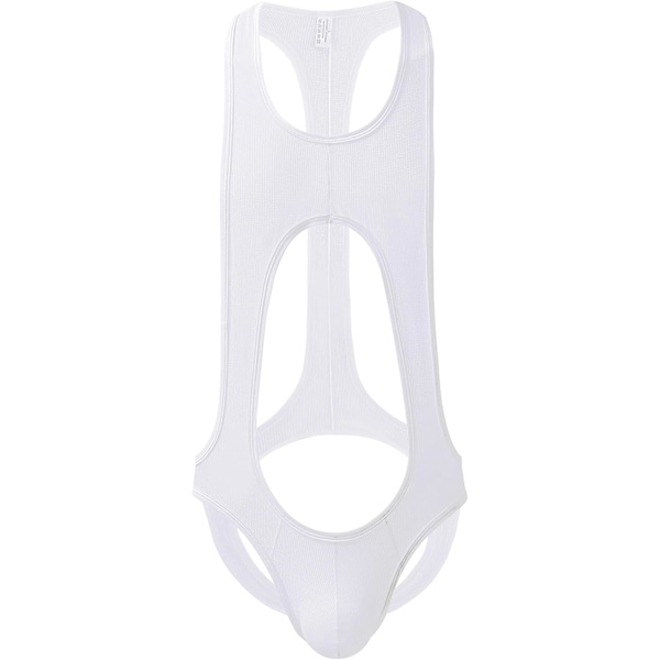 2025 Senaste Modell Herr Brottning Body Stringunderkläder Trikå G-string Vit Stor