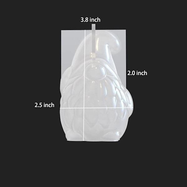 3D Tomteform i Silikon för Epoxiharts, Ljusform santa claus-3D