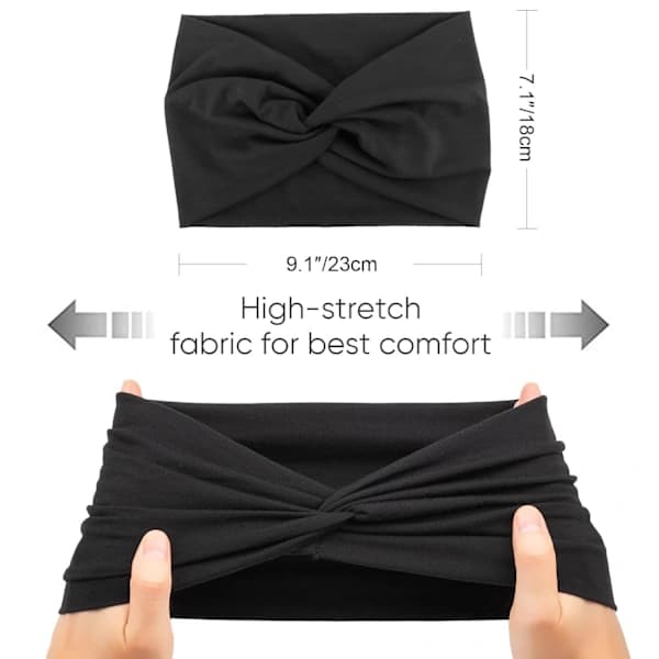 Skridsikkert boheme elastisk hårbånd (4 stk. i: 3#)