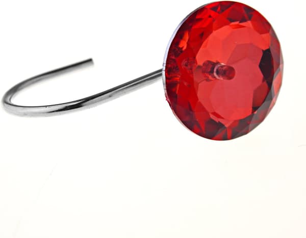 Diamantformade duschdraperikrokar - Akryl strass badringar