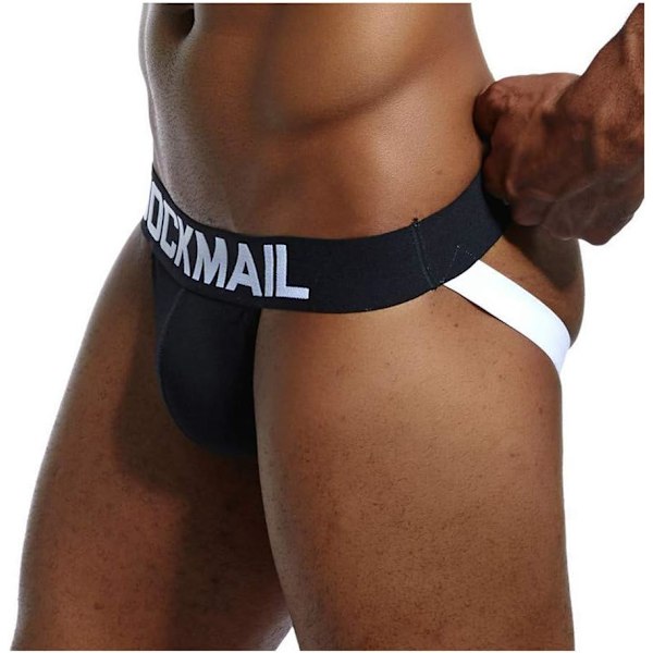 2025 Senaste Modell Herr Jockstrap Underkläder Bred Bälte Atletisk Stöd Herr Trosor Sport Underkläder Jock Strap 204svart XX-Large