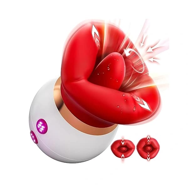Røde Lepper Sugevibrator