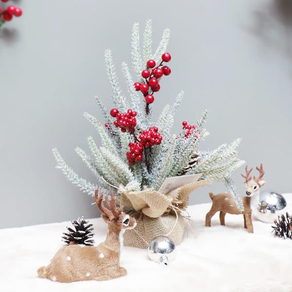 Julepynt Mini Juletræ Kunstig Bonsai Ornament
