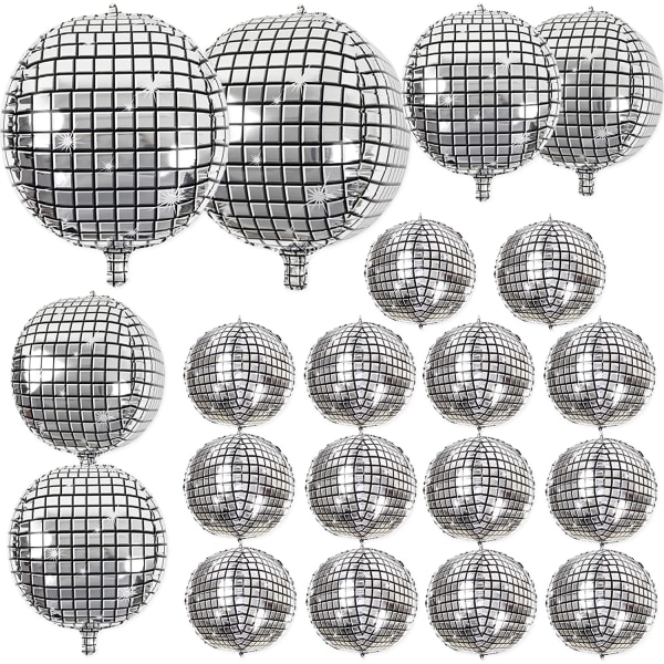 Discokula ballonger 20-pack olika storlekar 4D stora