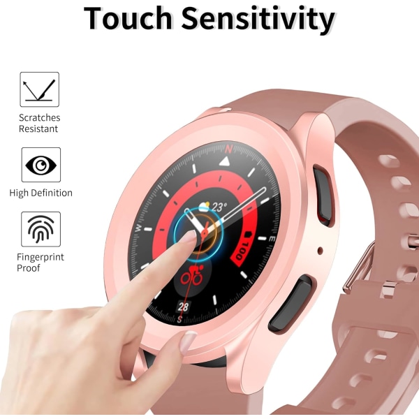 3st Samsung Galaxy Watch 5 Pro 45mm hårt PC case, härdat glas