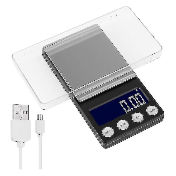 Digital köksvåg USB uppladdningsbar fickvåg 500g001g Minivåg Elektroniska smycken Food Grams-våg