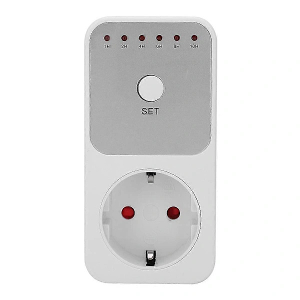 Timer Strømuttak Bryter Plugin Nedtellingstimer Bryterkontroller EU-plugg 230V
