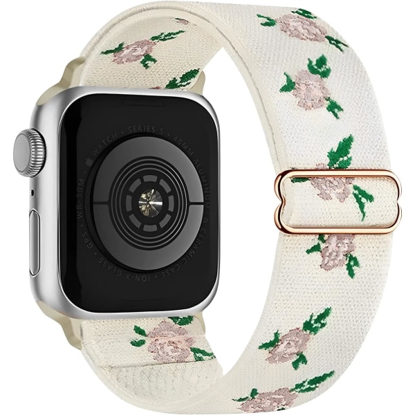 Blommig Sportband Kompatibel med Apple Watch 38mm 40mm 41mm 42mm