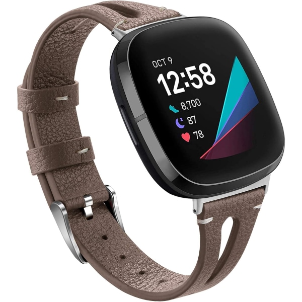 Band kompatibla med Fitbit Sense/Versa 3 Watch, Slim Genuine