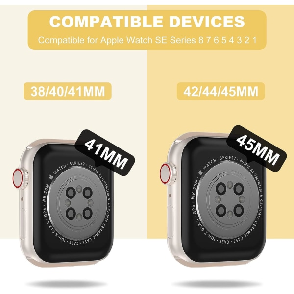 Kompatibel för Crystal Clear Apple Watch band GlitterBlack 38/40/41mm