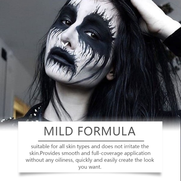 2025 Senaste Modell Halloweenfest Omedelbar Torr Färg Lösning, Sminkbas Smink Clown Färgglad Färg Lösning