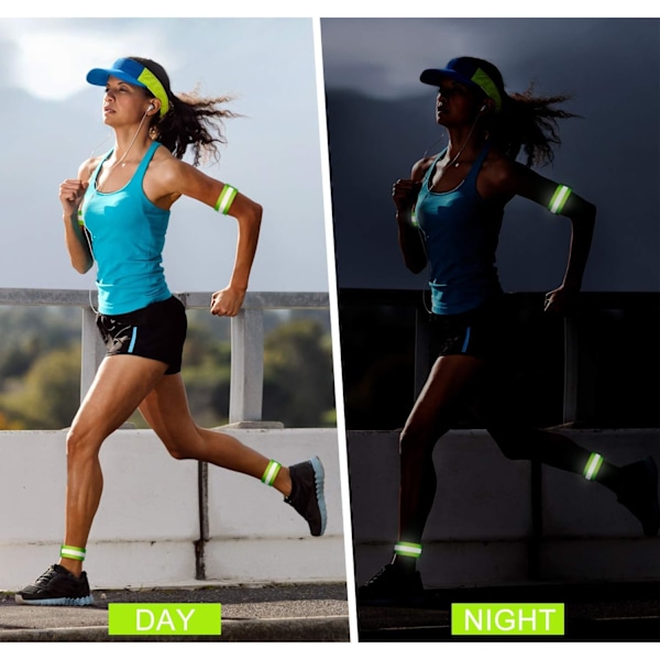 2025 Senaste Modell 4 Stycken Reflexband Hög Synlighet Reflexband Neonband Tejp Armband Reflexutrustning för