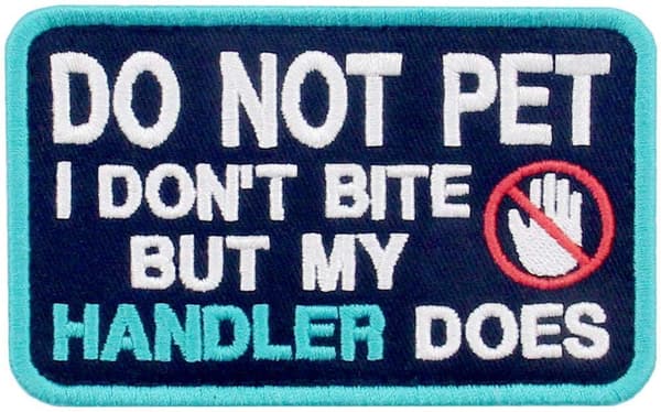 Servicehund Emblem Patch med burrebåndslukning