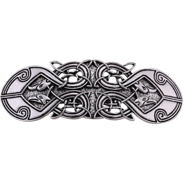 Metall Celtic Knot Barrettes - Vintage Odin's Raven Hårklämmor Handgjorda vårklämma Hårnål Huvudstycken Bröllopsbrud