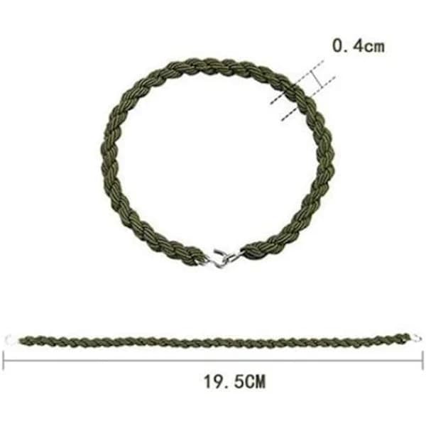 2 par elastiske støvlestropper Bukseben Bluseholdere med metalkrog (grøn, sort)