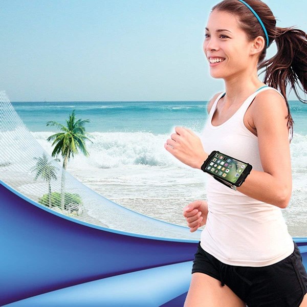 2025 Senaste Modell Armbands Telefonhållare, 360° Roterbar Universell Sportarmband för iPhone X/8 Plus/8/7/6s, Galaxy S9 Plus/S9/S