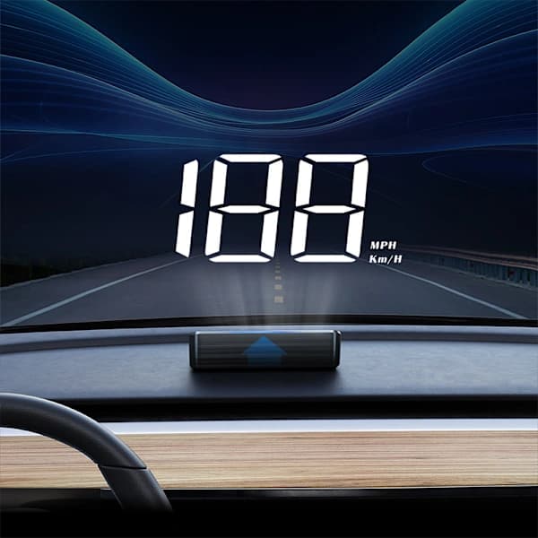 Bil speedometer HUD GPS Head Up Display Digitalt speedometer Hvit
