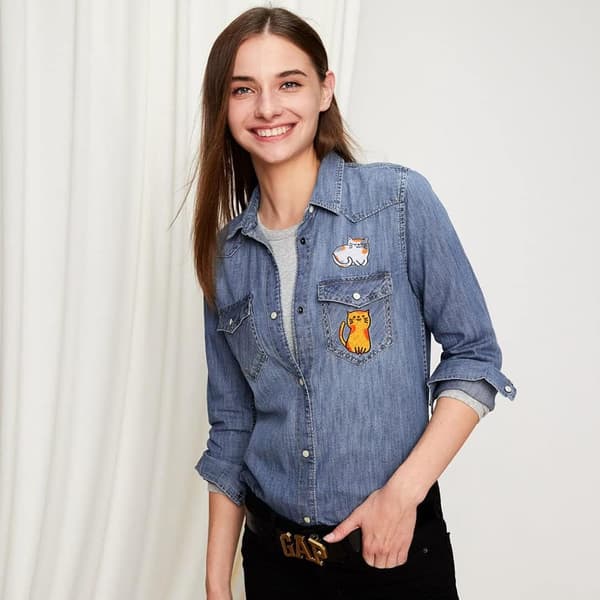 16 stk. katte-strykelapper - broderte applikasjonslapper for DIY