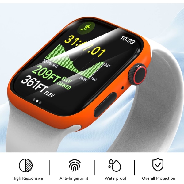 för Apple Watch Series 8/7 Bumper Case Orange 41mm