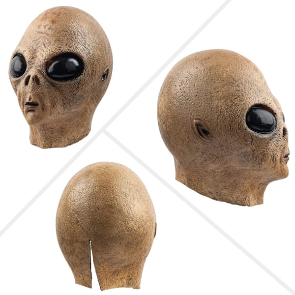 2025 Senaste Modell Alien Mask Utomjordisk Biologisk Latex Helhuvud Realistiska Masker Maskerad för Halloween Karneval Kostym