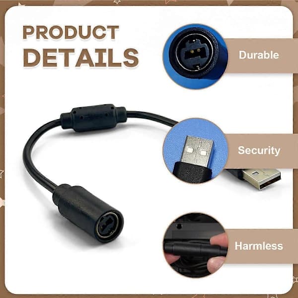 360 Microsoft spilkonsol original kablet controller dedikeret til USB-konverteringskabel controller tilslutningsadapter