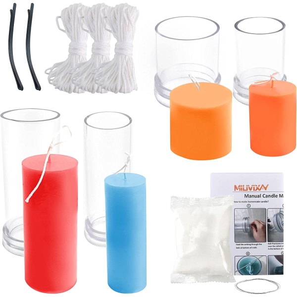 Cylinder Ljusform Set - 4 st Pelarljusformar 4pcs cylinder candle