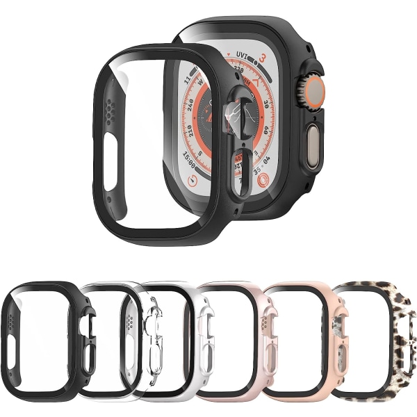 6-pack case för Apple Watch Ultra 49 mm med skärm i härdat glas 6-Pack 3 49mm