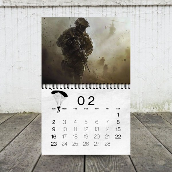 2025 Militärtema Kalender, 2025 W Kalender, 2025 Kalender Månadsplanerare, Kalender 2024-2025, Kalender som Hedrar Militären, Unik Present (1st)