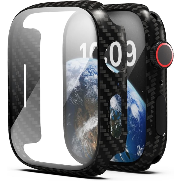 för Apple Watch 44 mm Bumper Case med skärm Carbon Fiber 44mm