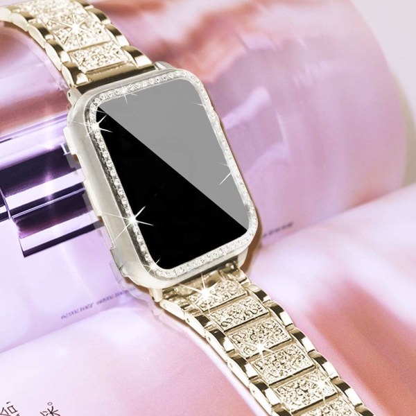 Kompatibel med Apple Watch Armband 42mm med Skal Champagne 42 mm